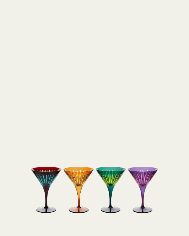 Prism Martini Glasses, Set of 4